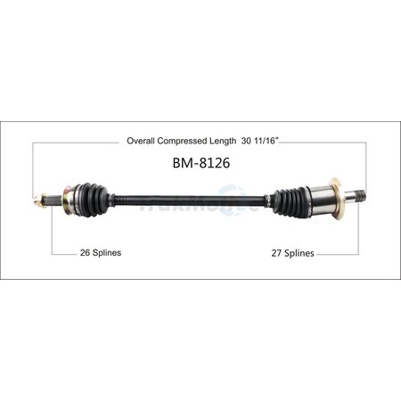 Surtrack Axle Cv Axle Shaft, Bm-8126 BM-8126